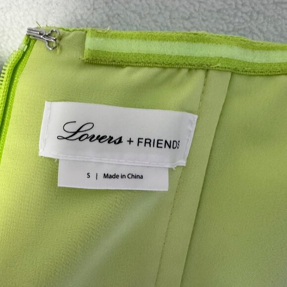 LOVERS + FRIENDS Pryce Sleeveless Maxi Dress Gown Size S Bright LIme Green - Picture 3 of 16